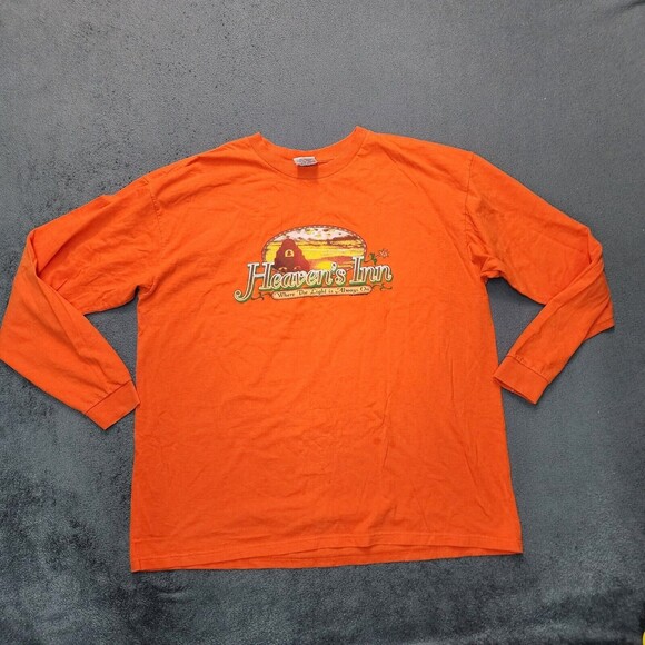 Vintage Jensen Activewear Men's Heaven's Inn Long Sleeve Tshirt Size 2XL - Picture 1 of 12